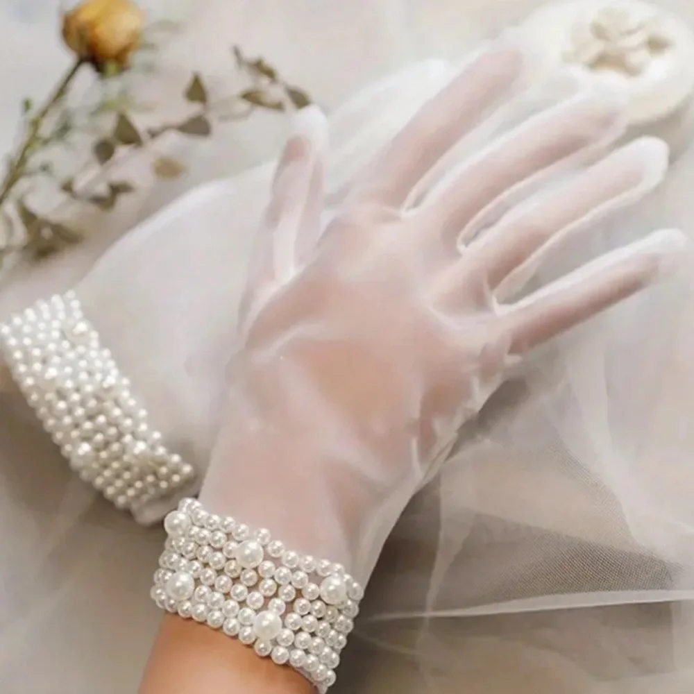 NEW Elegant Pearl Bridal Gloves luxurious ✨✨🔥🔥